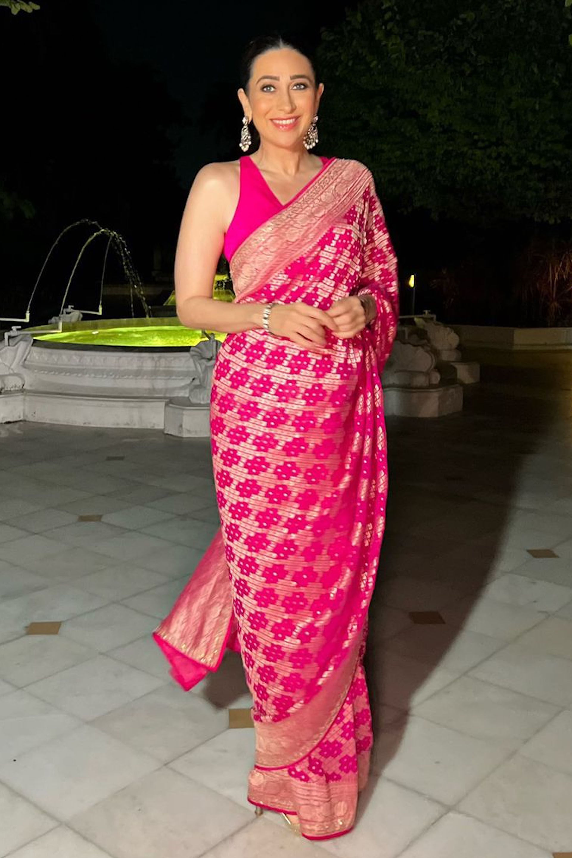 Gul Benarasi Silk Gota Patti Saree - Pink