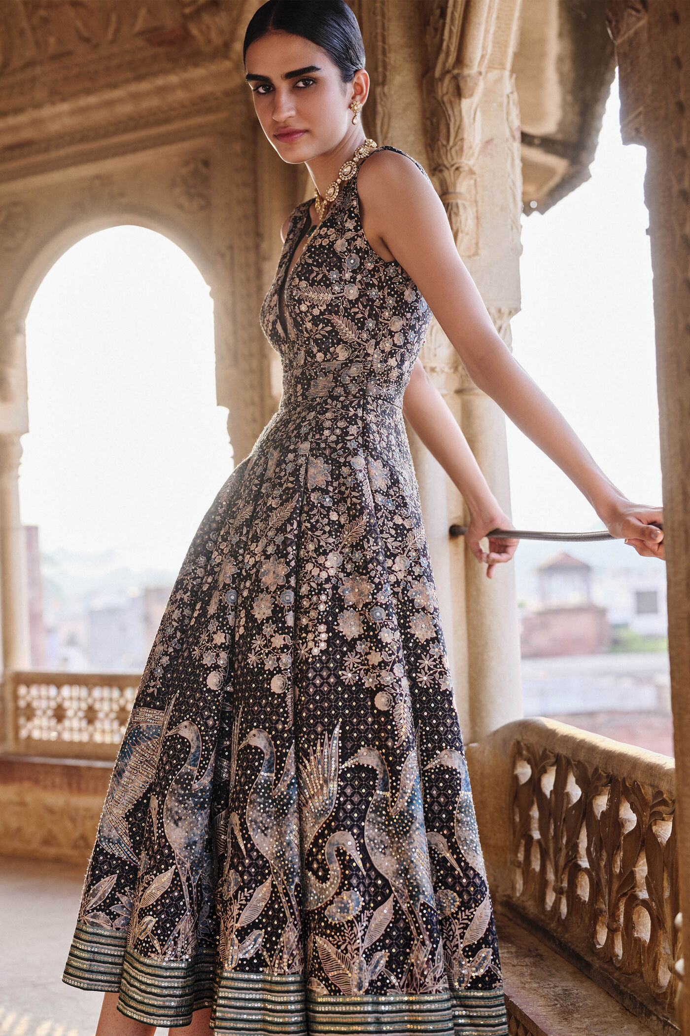 Buy Designer Izar Printed Sequin Dress - Black Online for Women from Anita Dongre F24RN45_BLAK Buy Designer Izar Printed Sequin Dress - Black Online for Women from Anita Dongre F24RN45_BLAK