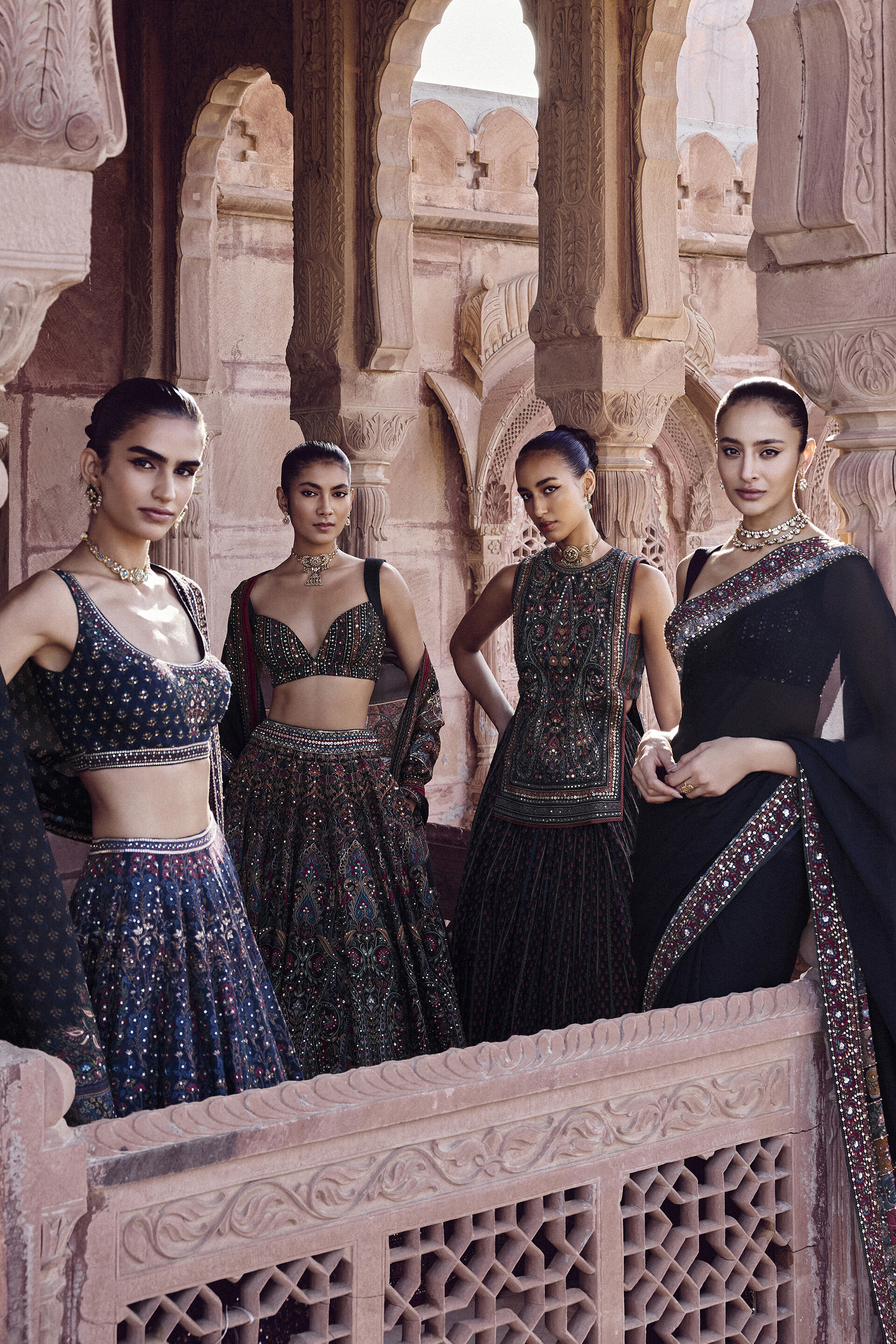 Nameera Embroidered Skirt Set - Black, Black, image 5