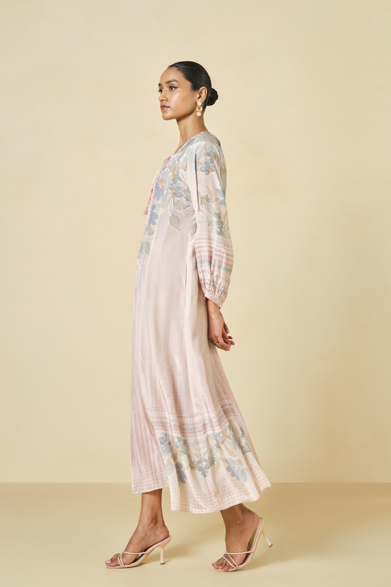 Laverna Printed Dress - Blush, Blush, image 3