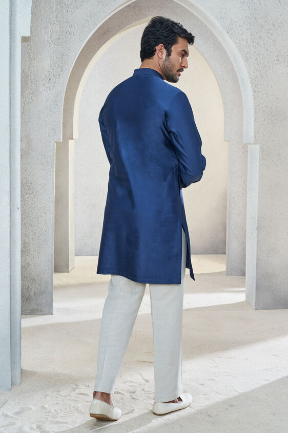 Esam Kurta, Navy Blue, image 3