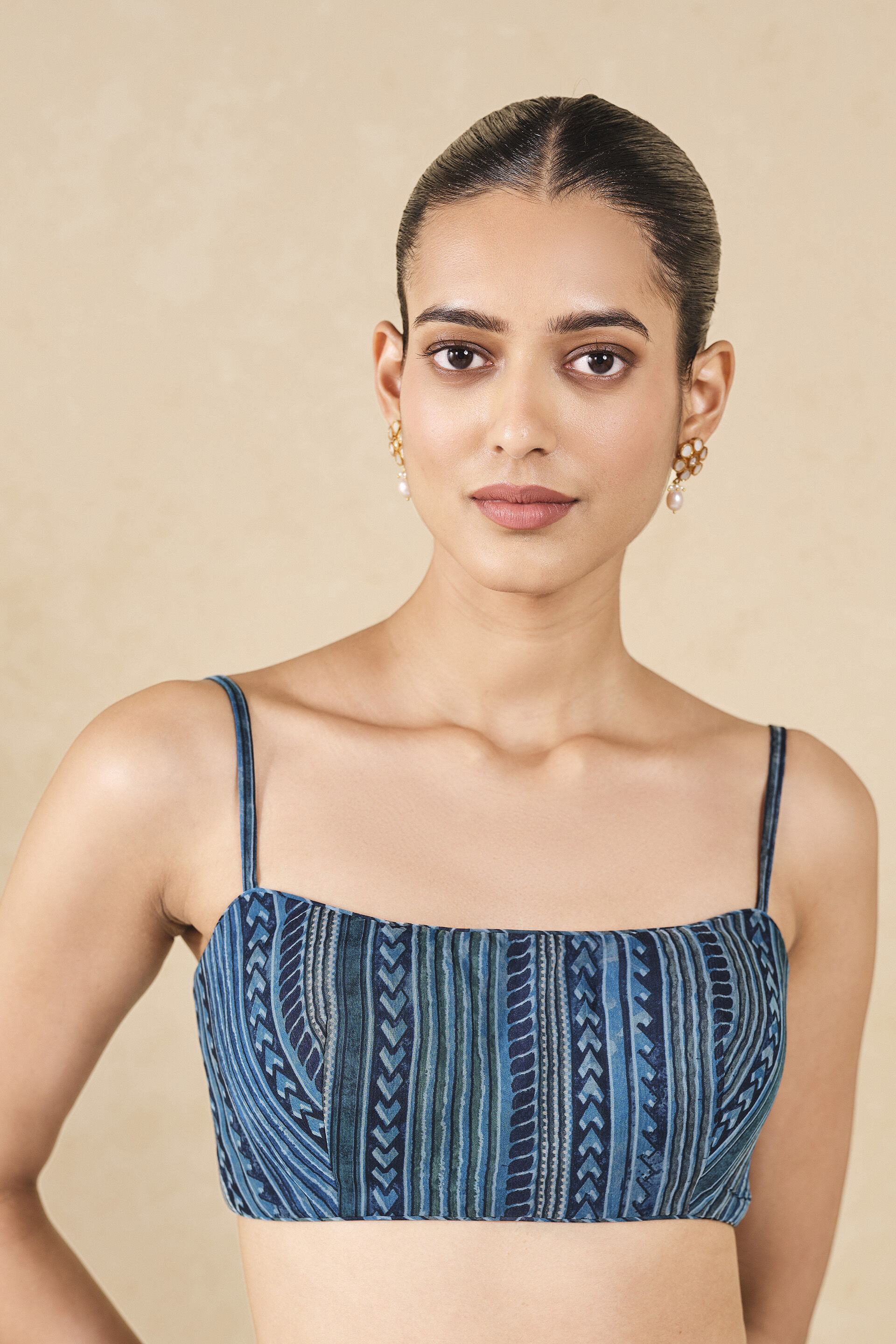 Avis Printed Saree - Blue, Blue, image 7