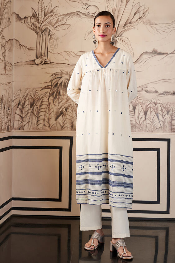 Seher Kurta Set, Cream, image 4