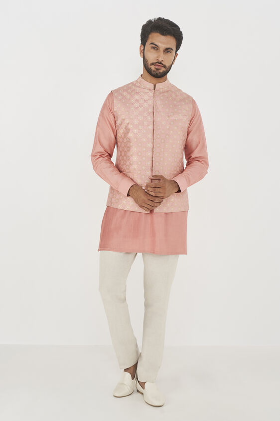 Nirved Nehru Jacket, Pink, image 1