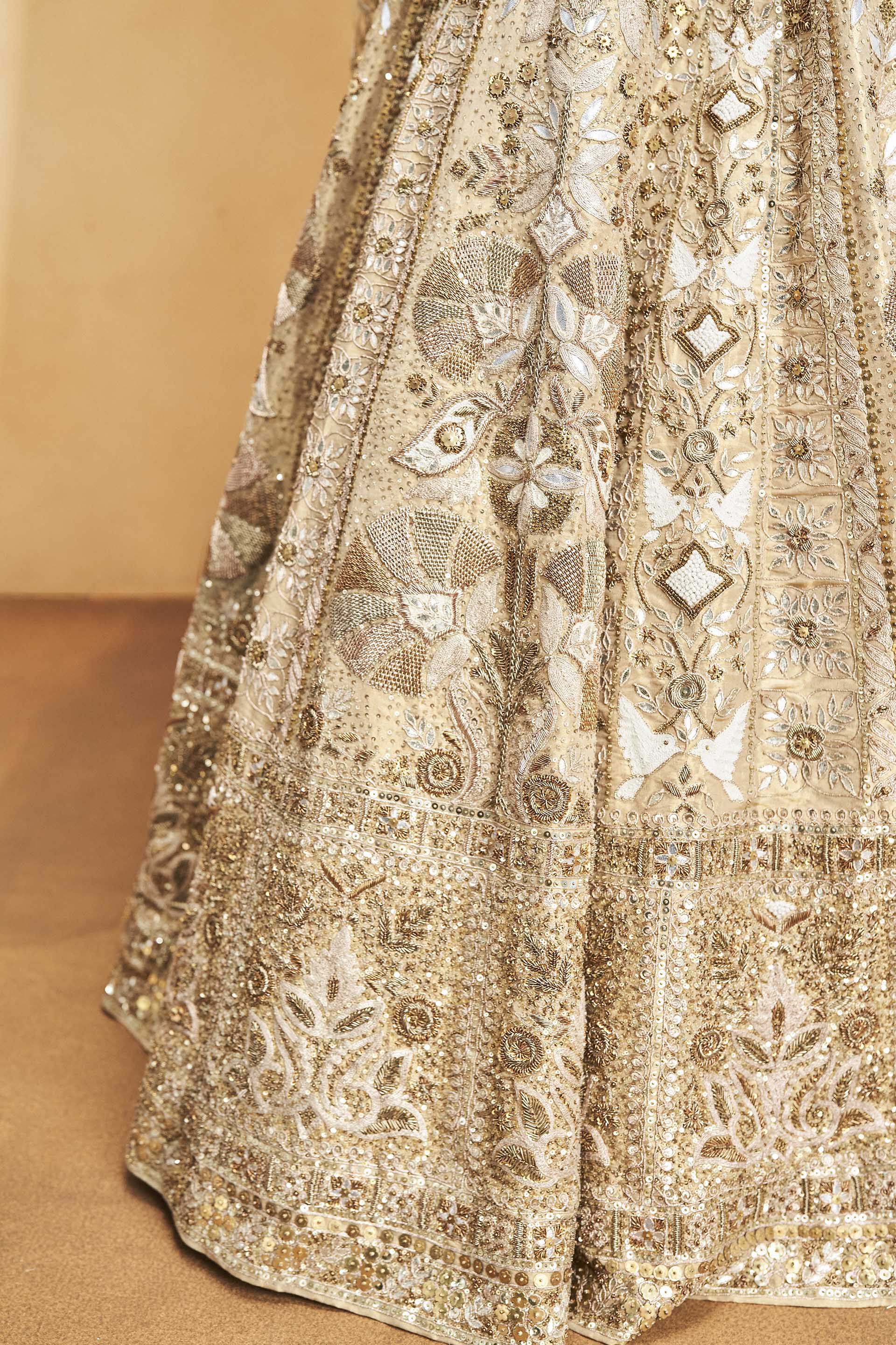 Hymn Of The Forest Gota Patti & Embroidered Cord Lehenga - Gold, Gold, image 7