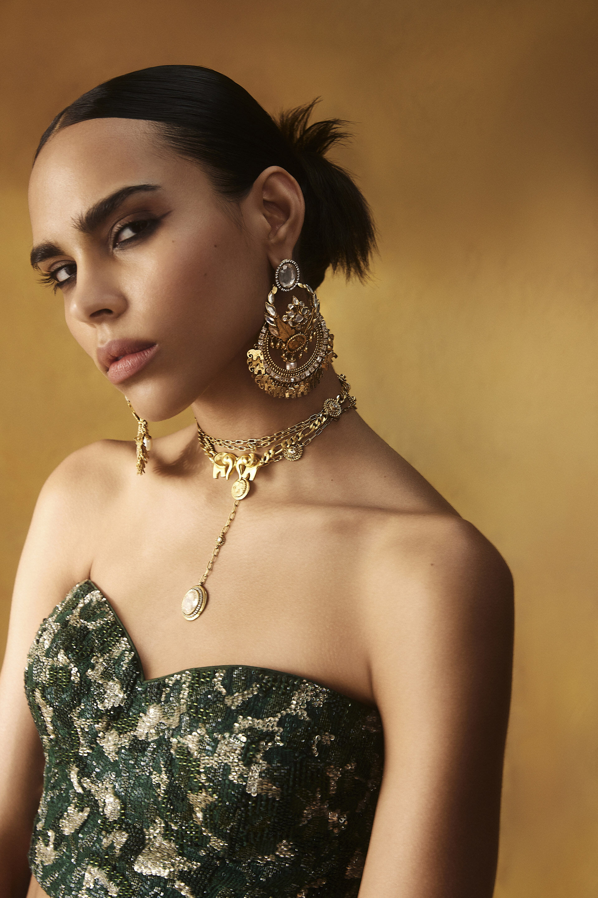 A Symphony Of Birds Chandbali Earrings, , image 2