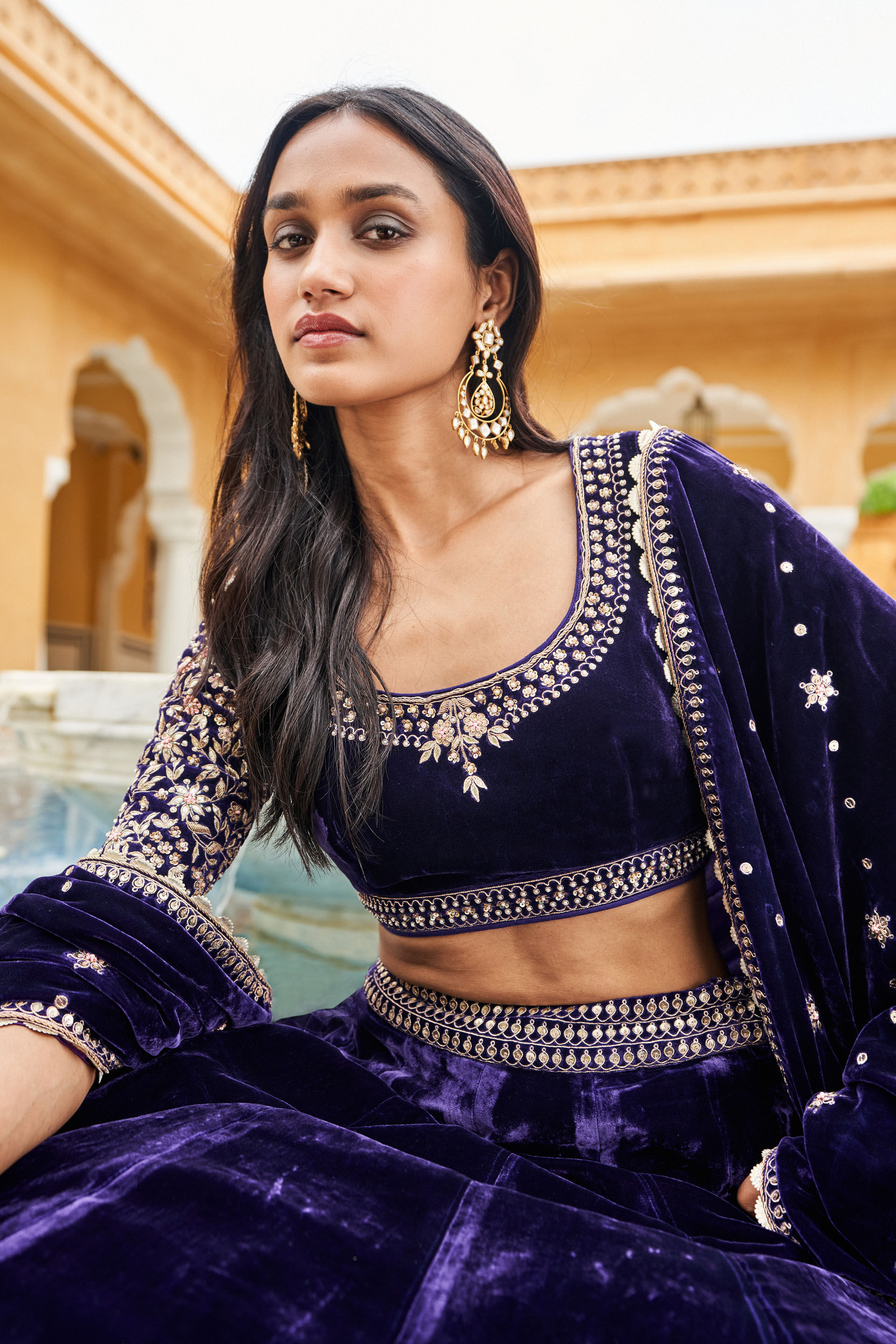 Fauzia Lehenga -Purple, Purple, image 5