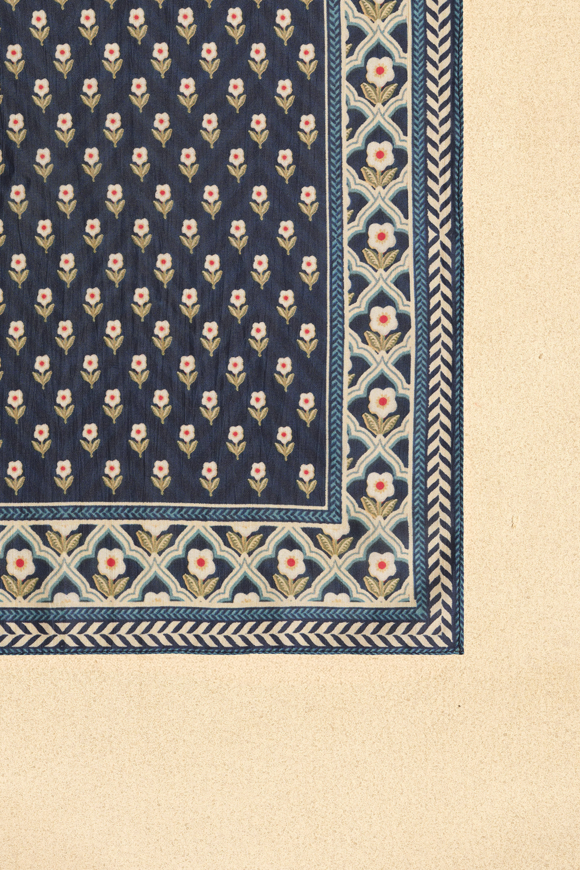 Kiraz Silk Pocket Square - Indigo