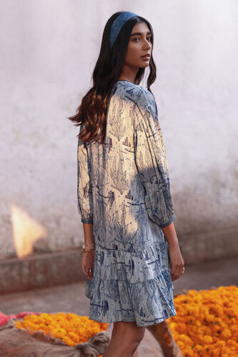 Kohinoor Tiered Dress, Indigo, image 7
