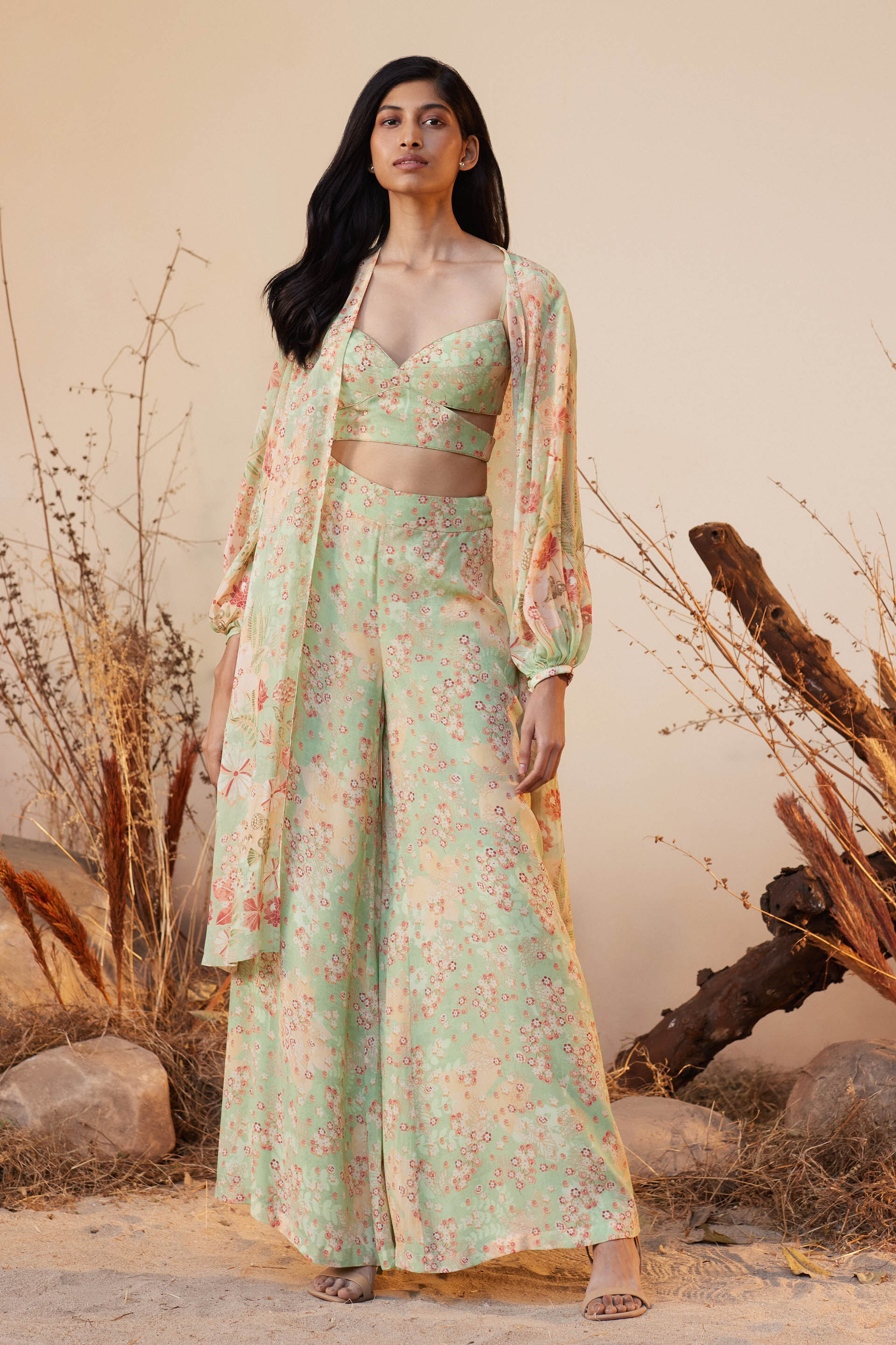 Crop top and pant top set india