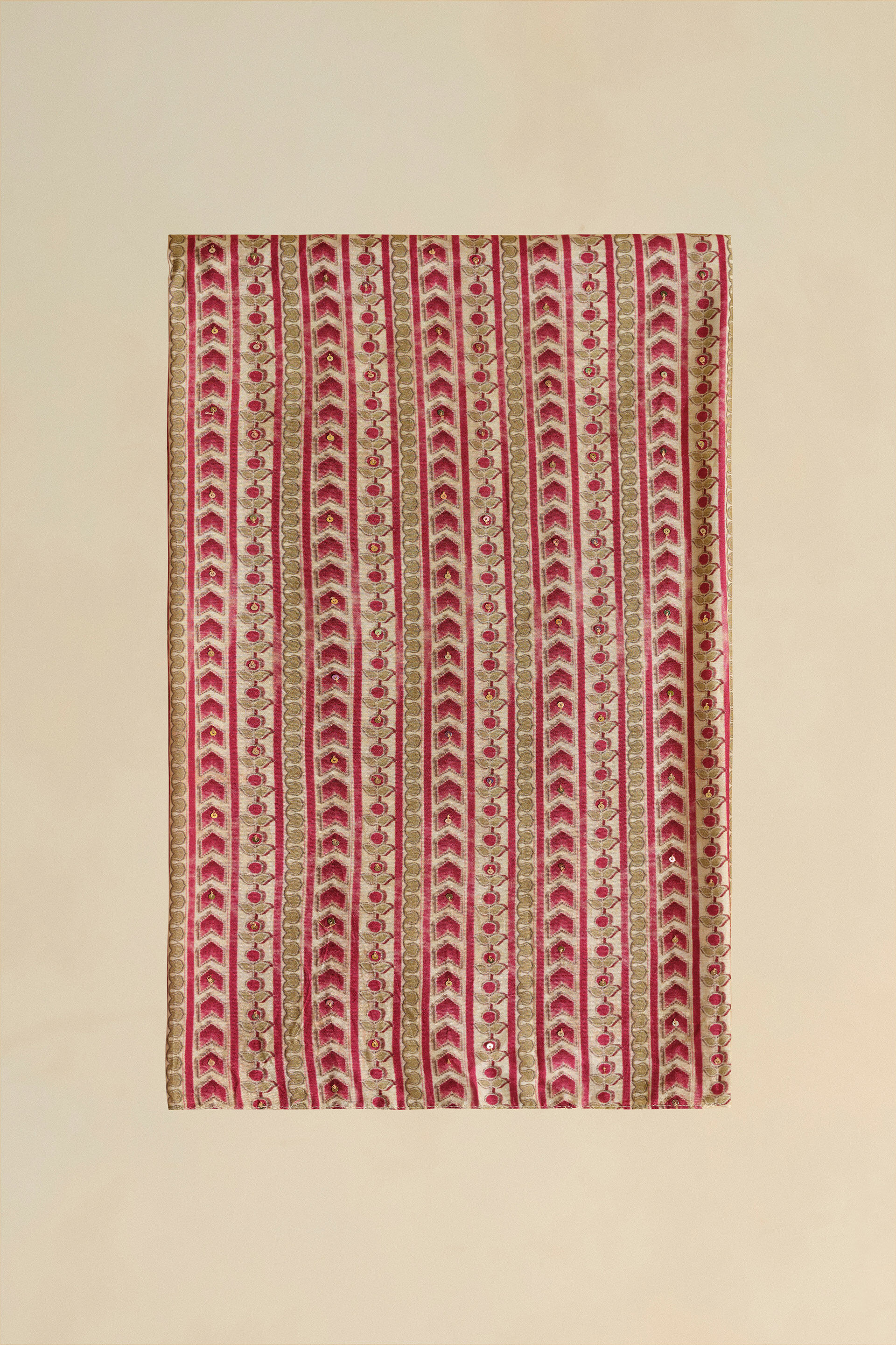 Sirvani Sequin Georgette Saree - Creme, Cream, image 6