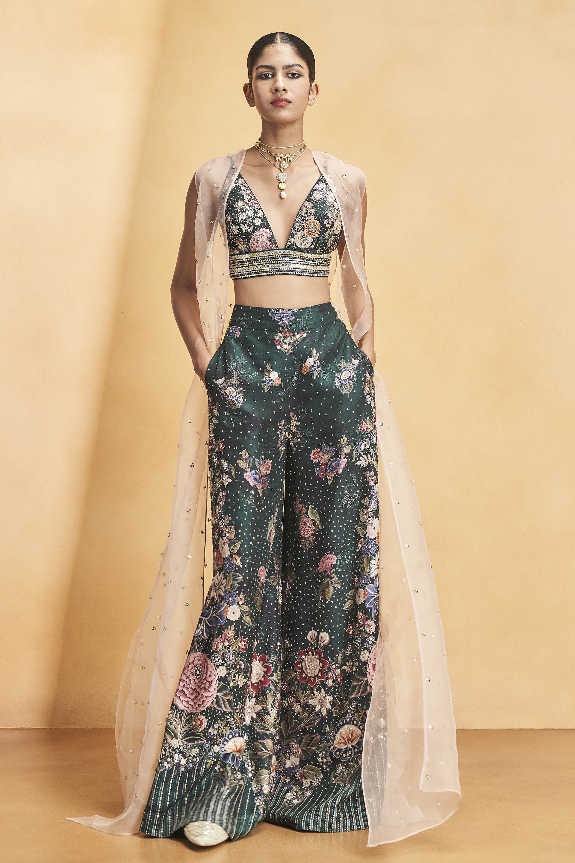 Gleam Of The Forest Silk Cape - Blush