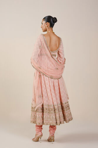 Aaloka Embroidered Georgette Anarkali Set - Blush, Blush, image 4