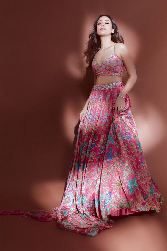 Swan Song Lehenga Set - Pink, , image 1