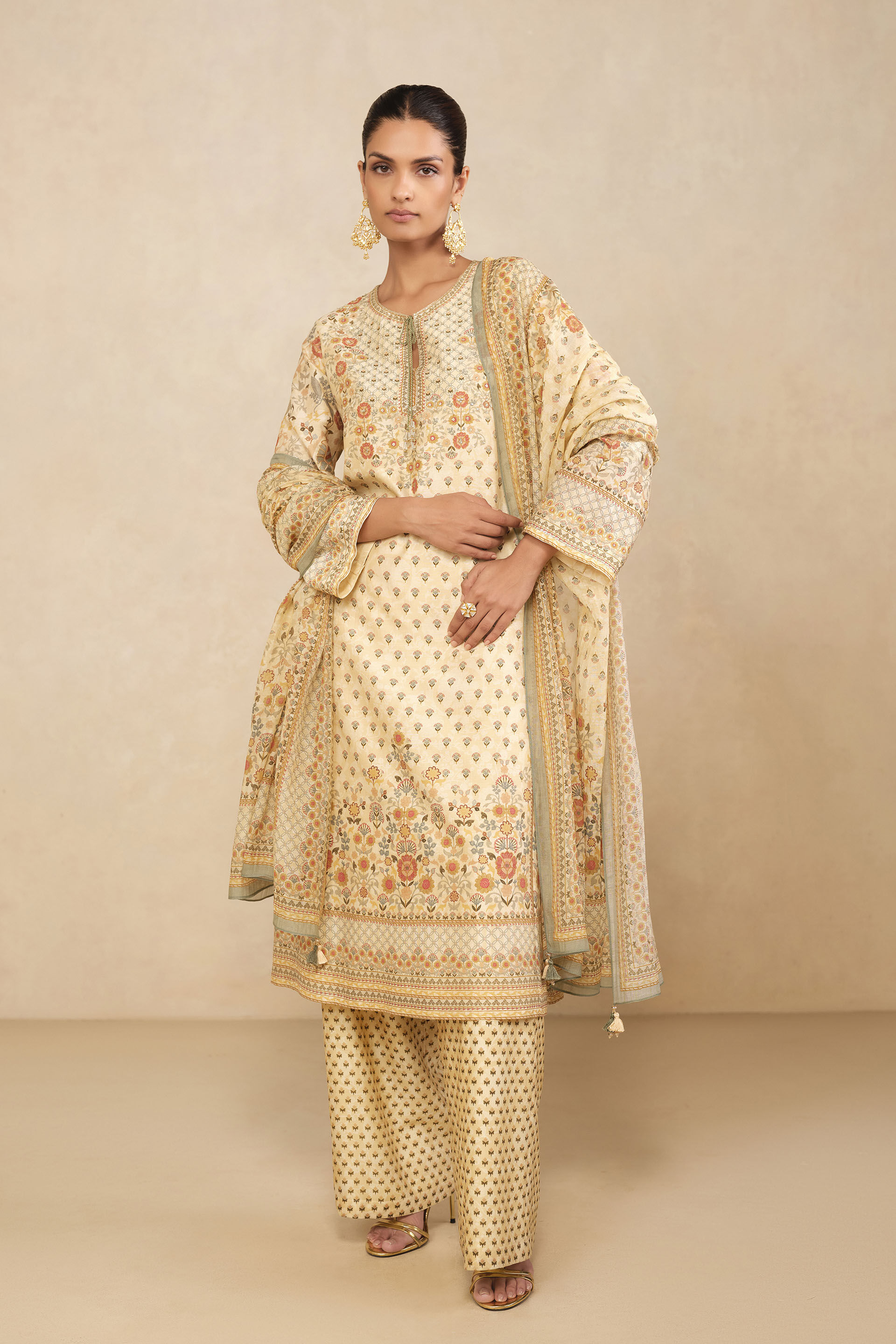 Misbah Kurta Set - Yellow
