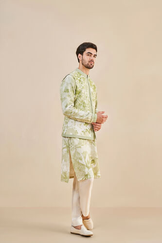 From The Tropics Nehru Jacket - Lime, Lime, image 2