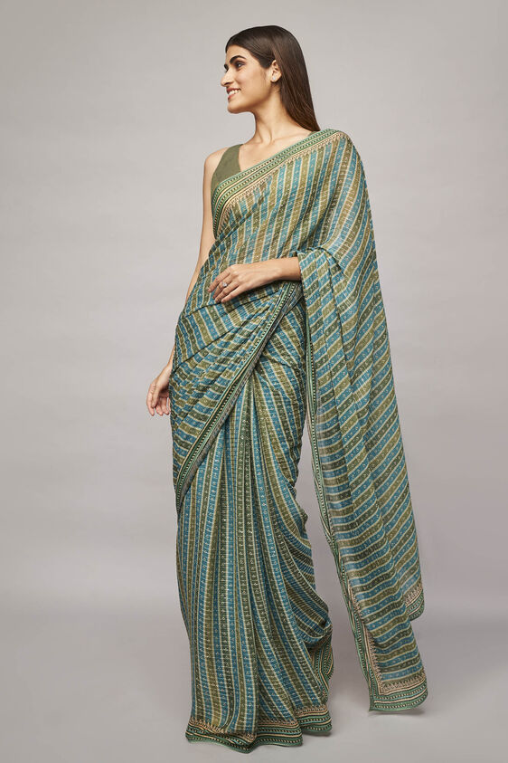 Alana Saree - Sage, , image 1