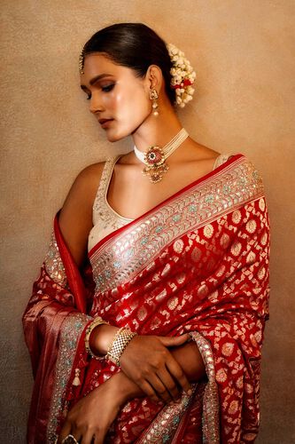5 - Pankuni Saree Set – Red, image 5
