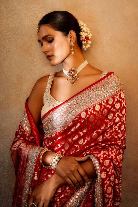 5 - Pankuni Saree Set – Red, image 5