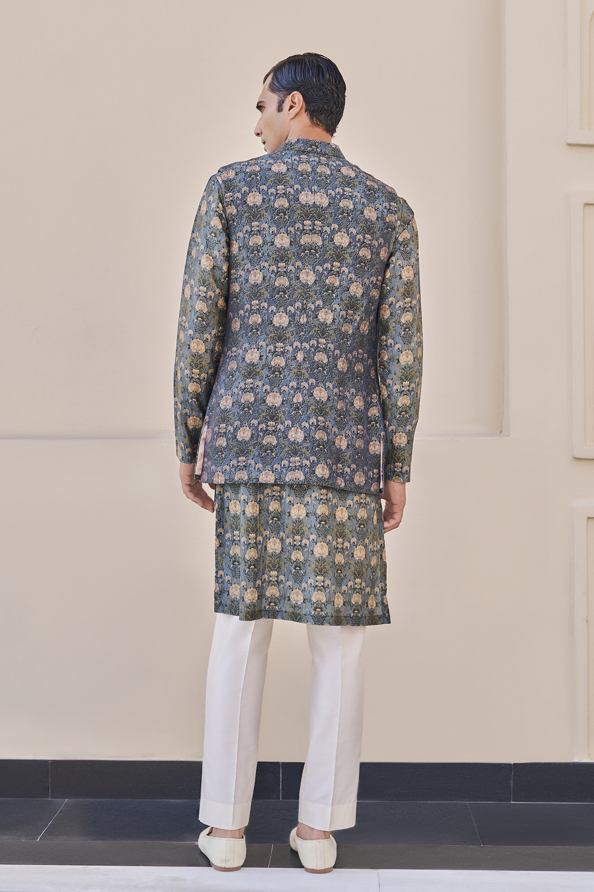 Suvin Blue Nehru Jacket