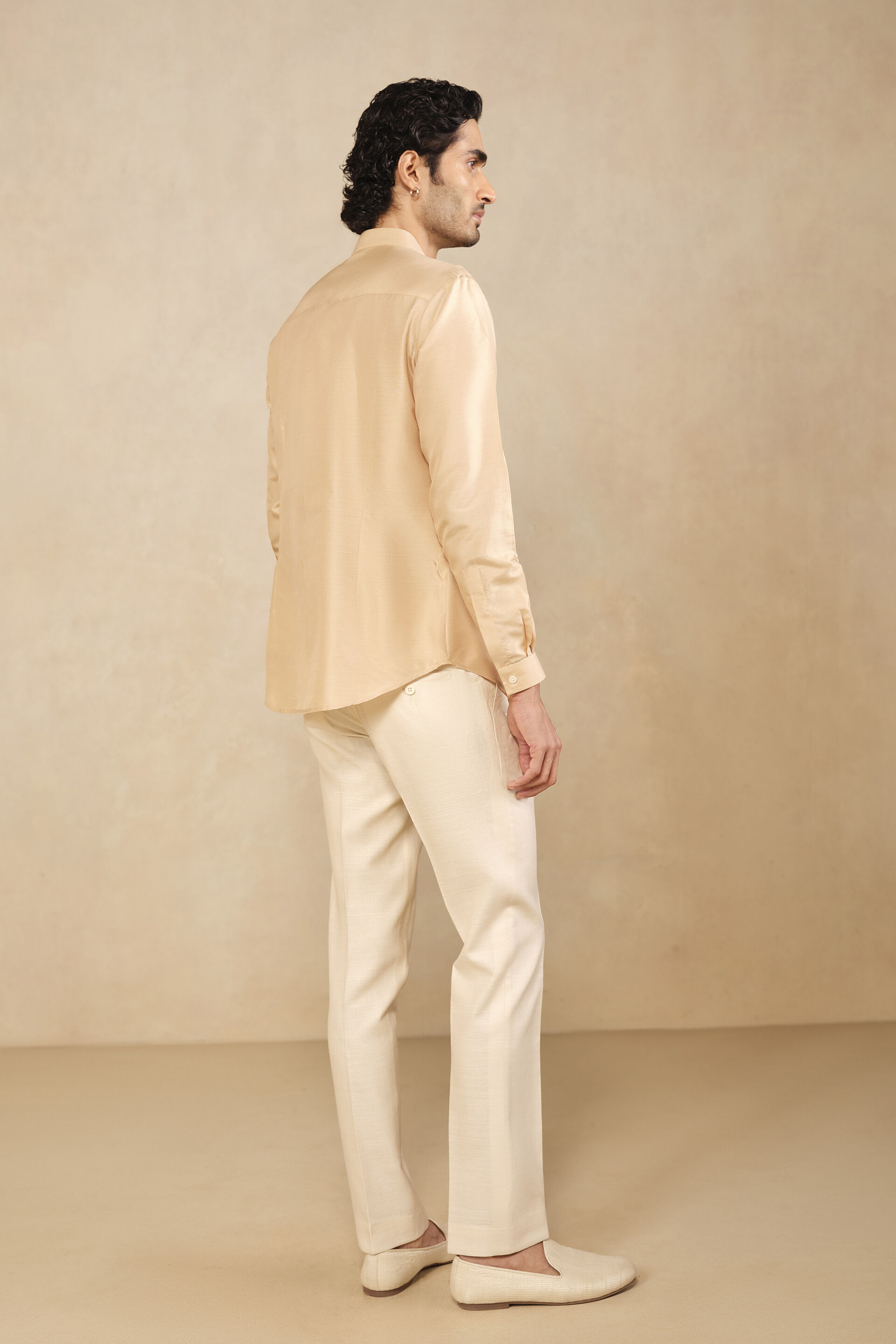 Adnan Silk Shirt - Gold, Gold, image 2