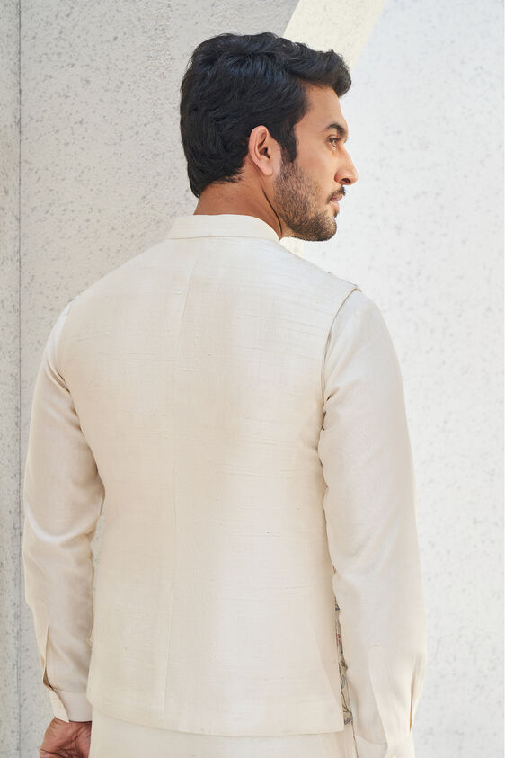 Nivan Nehru Jacket, Ivory, image 5