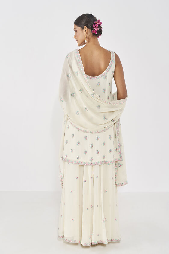 Elakshi Sharara Set - Ivory, Ivory, image 3