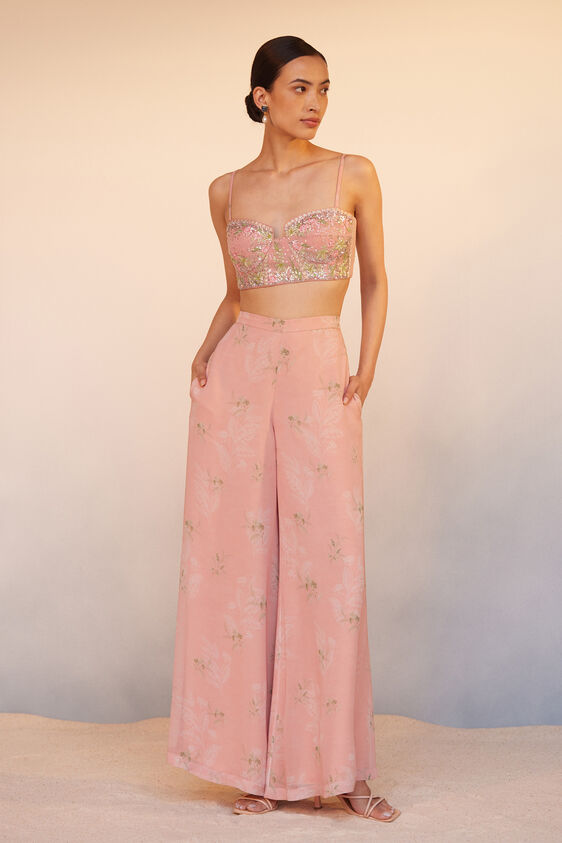 Sama Crop Top Pant Set - Blush, Blush, image 3