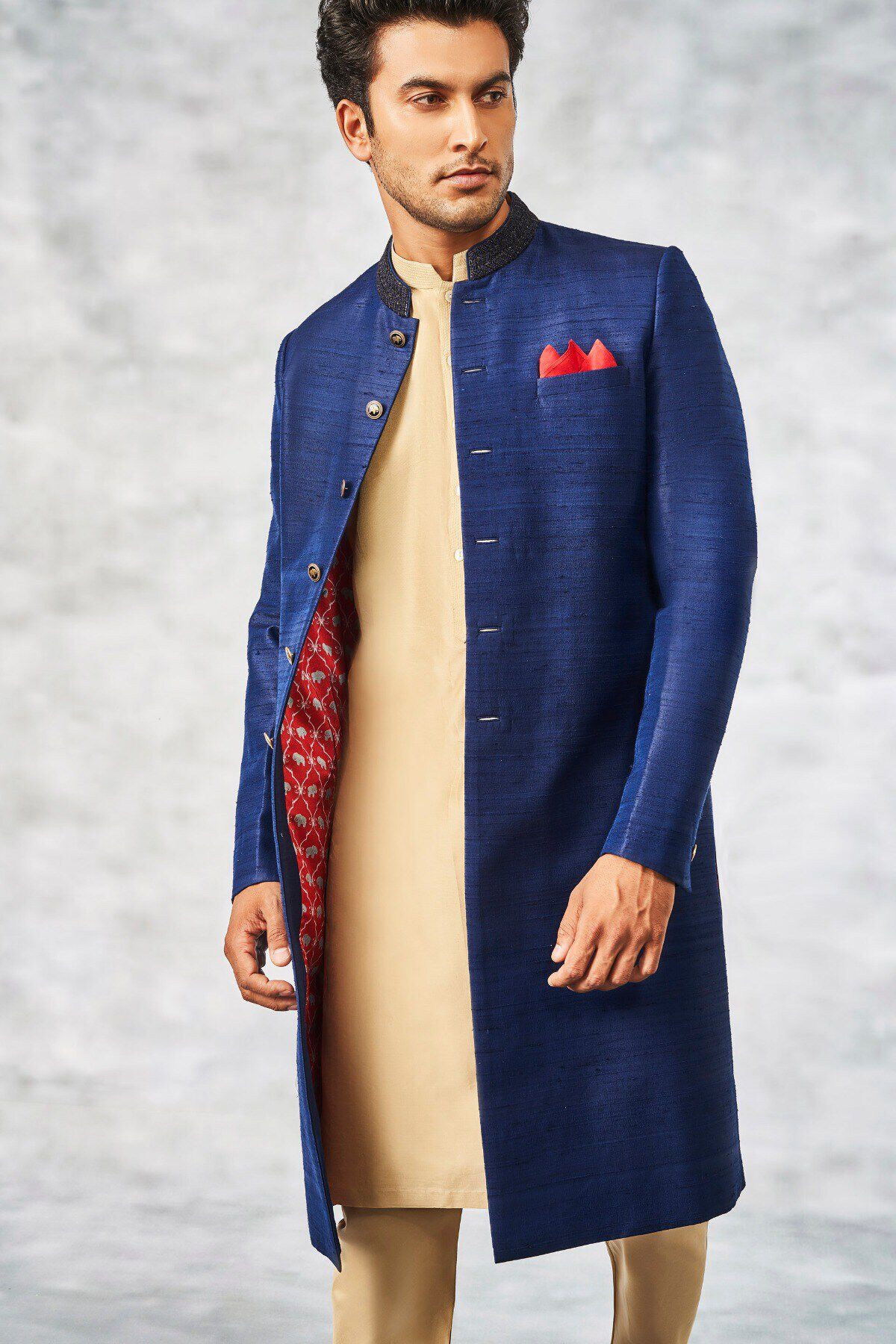 Blue sherwani sale