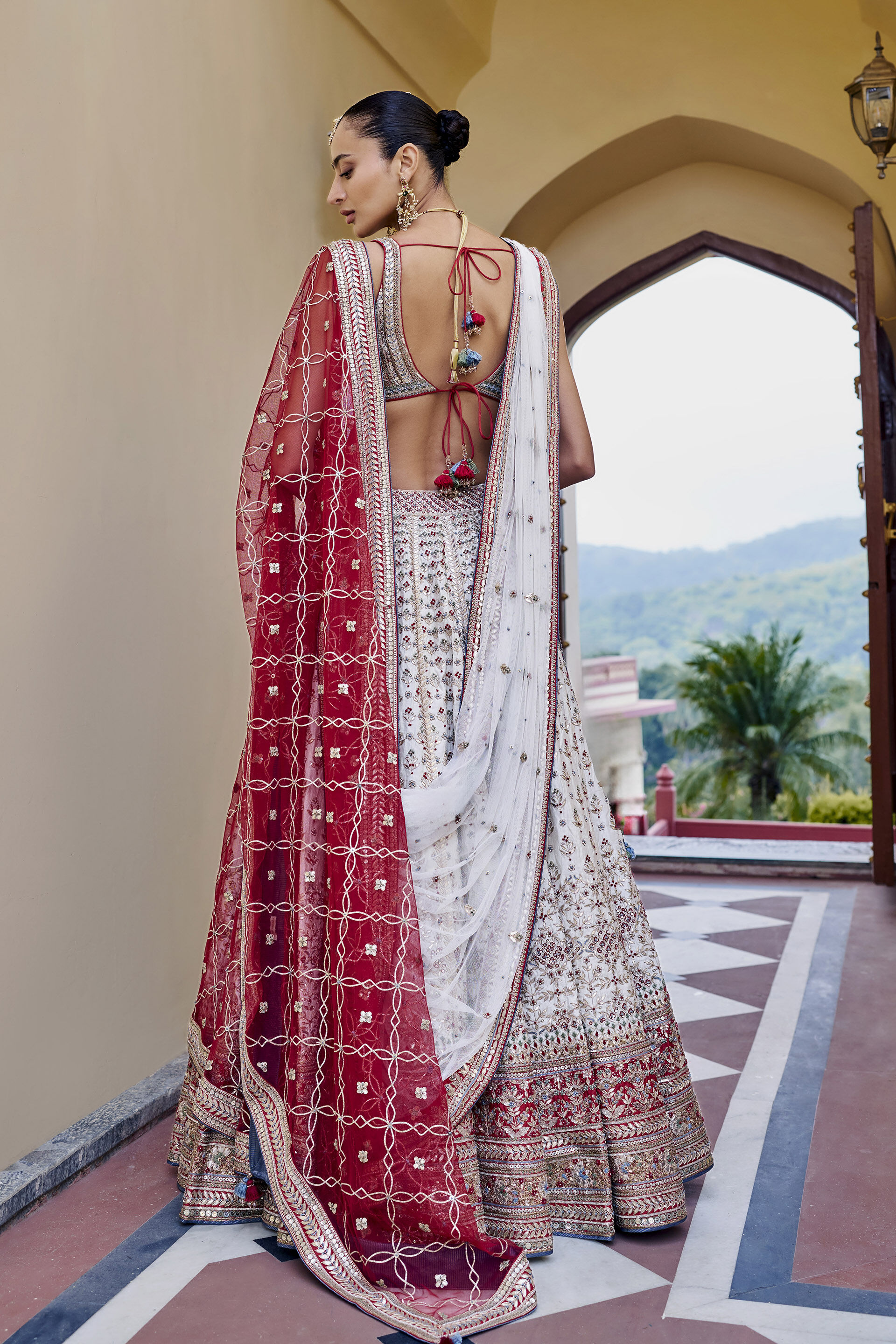 Togetherness Gota Patti Silk Lehenga Set - ​Red