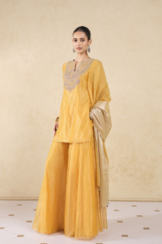 Umbra Embroidered Sharara Set - Yellow, Yellow, image 3