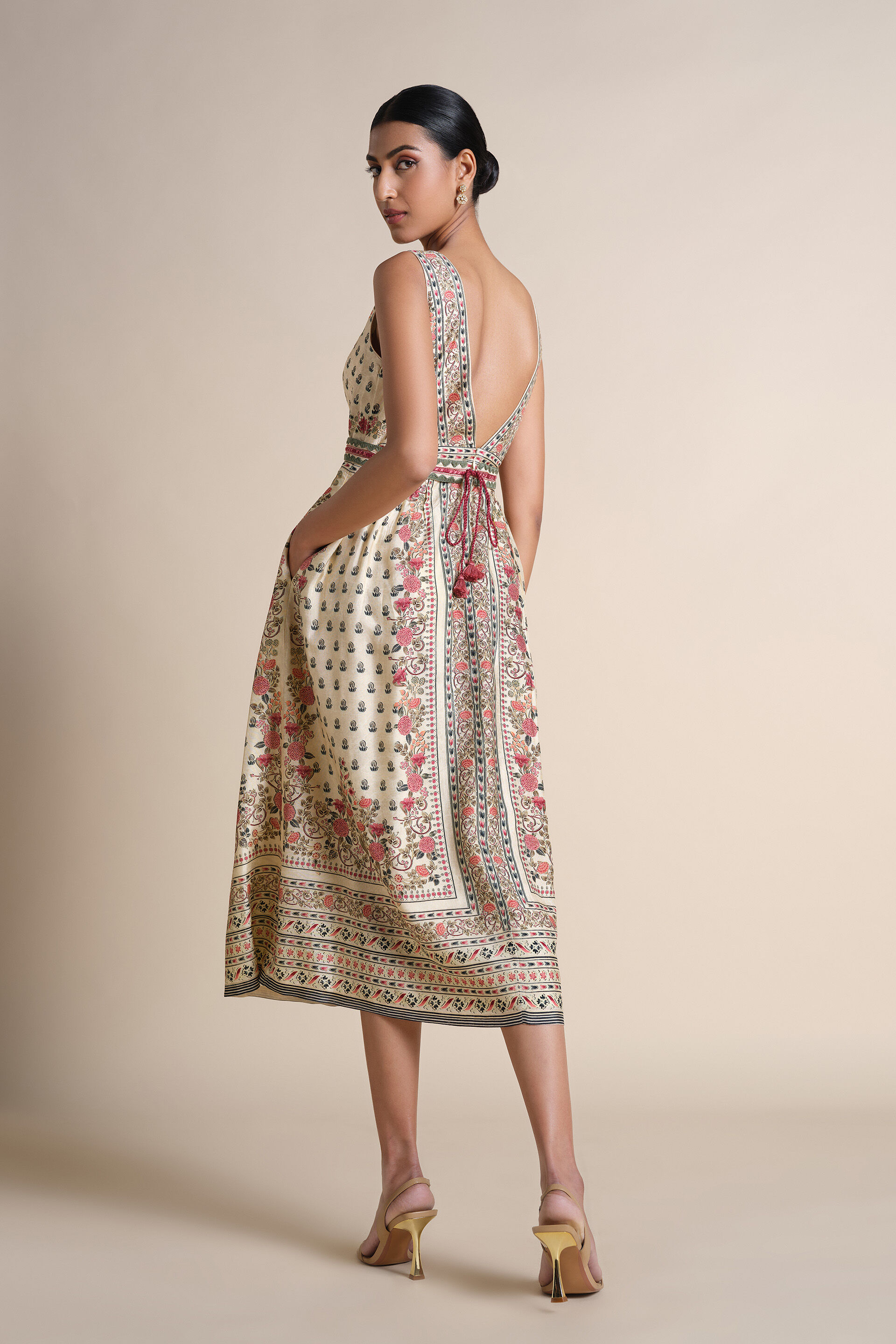 Celandine Silk Dress - Natural, Natural, image 3