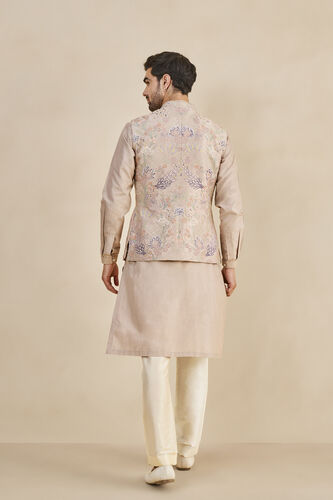Uttank Embroidered Silk Nehru Jacket - Lavender, Lavender, image 3