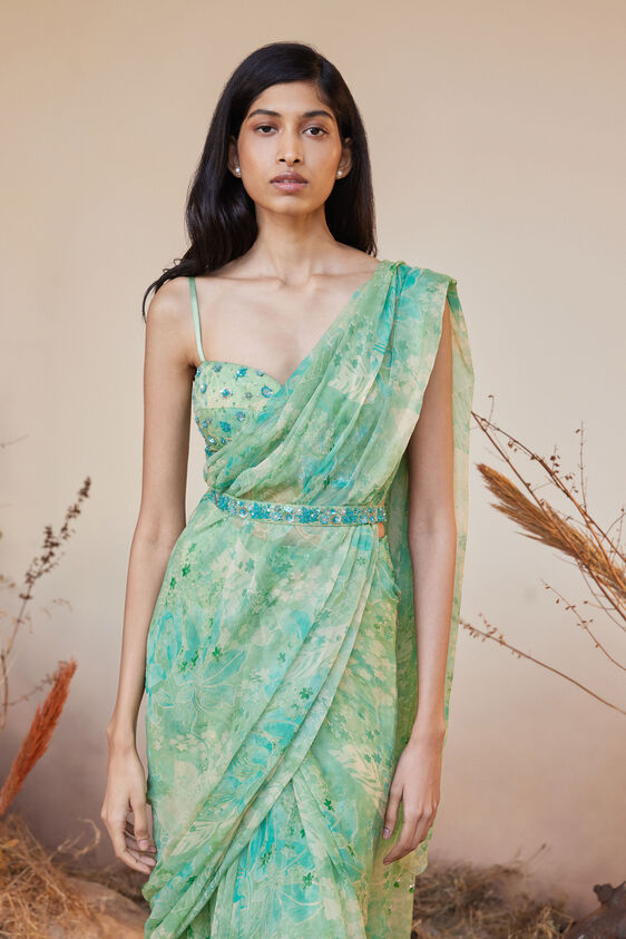 Aneeza Saree - Sage, Sage, image 4