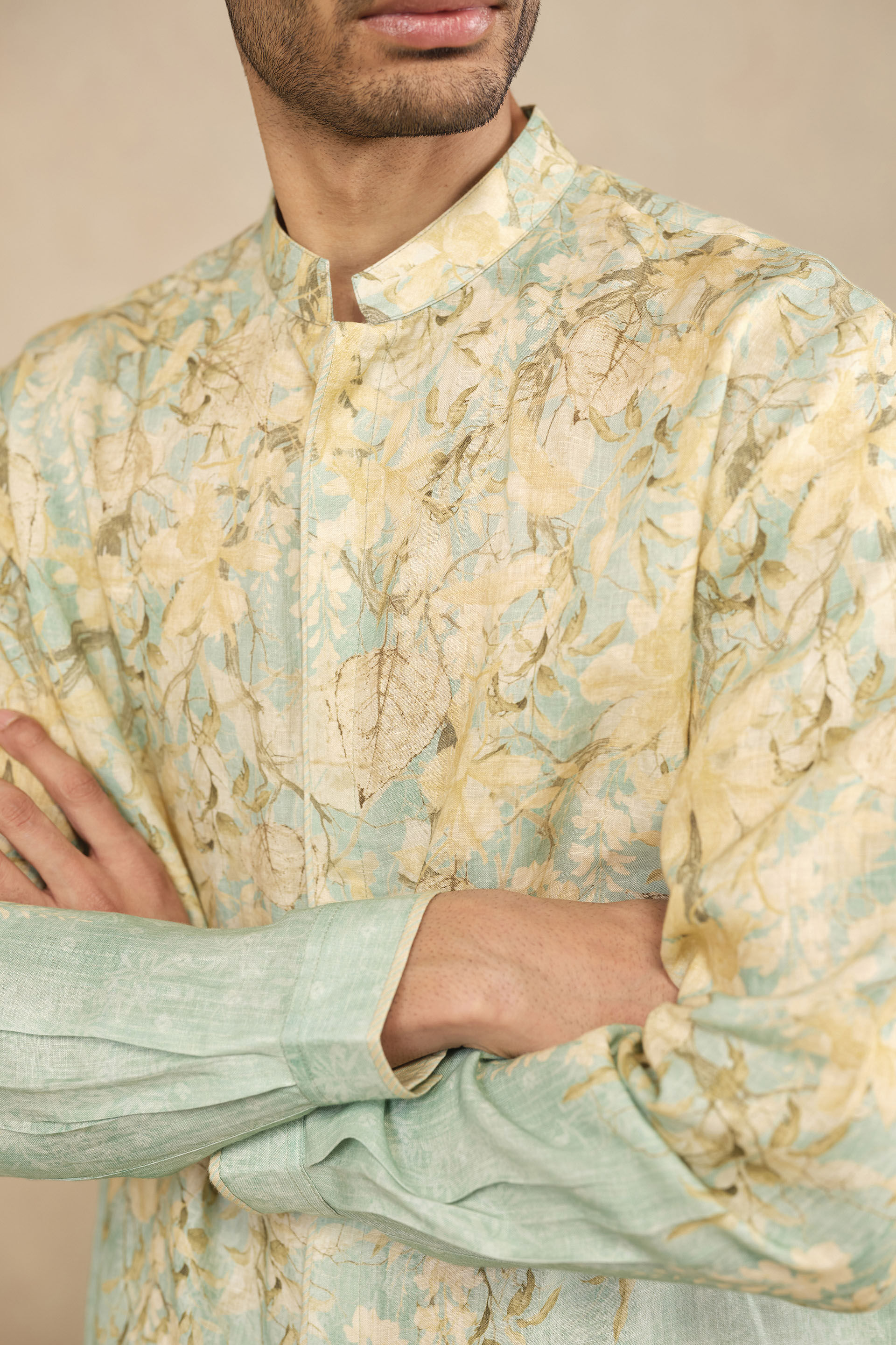 Aftan Linen Shirt - Aqua, Aqua, image 5