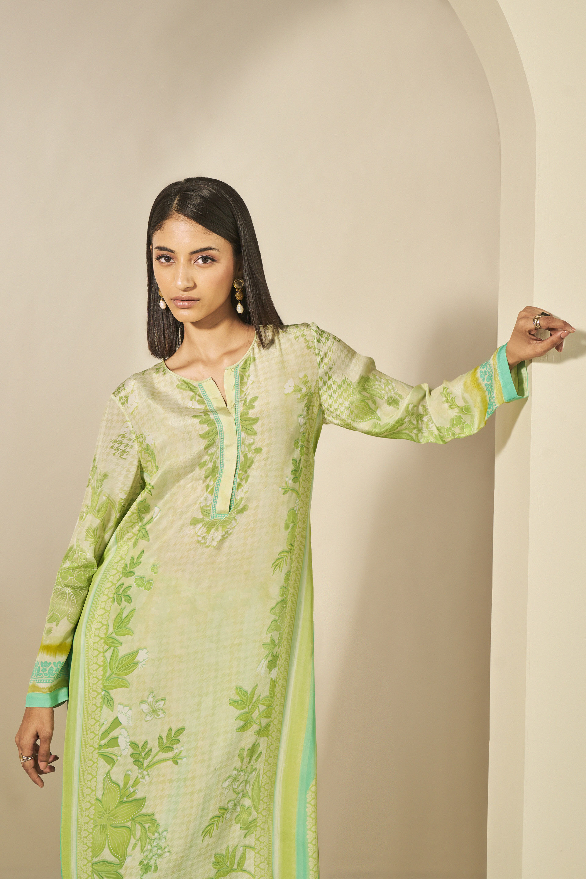 Mongo Kurta Set - Lime, Lime, image 3