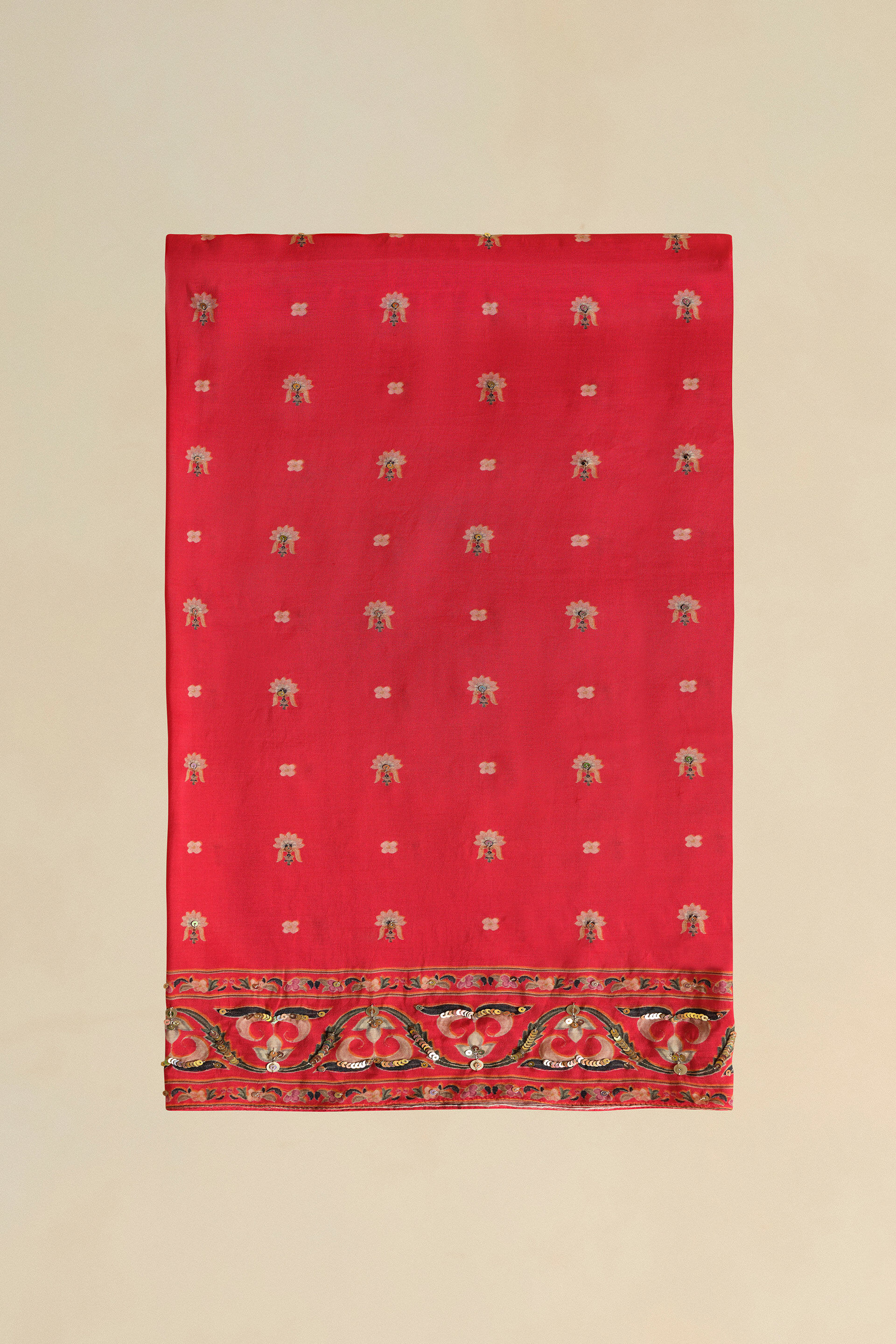Nooraya Sequin Saree, Red, image 6