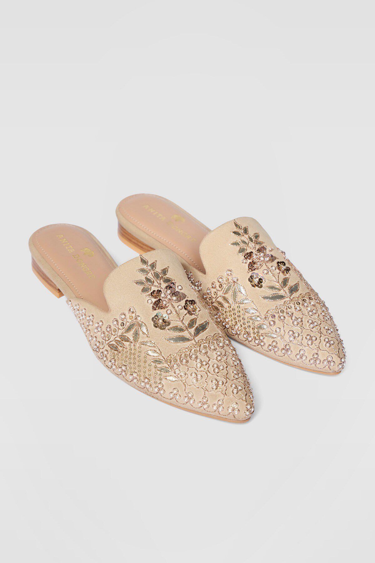 Buy Filigree Mules Beige Shoes for Women Online from Anita Dongre
