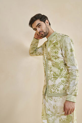 From The Tropics Nehru Jacket - Lime, Lime, image 6