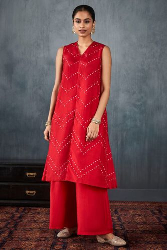 1 - Menka Kurta Set – Red, image 1