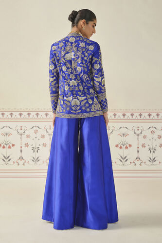 Sanaaya Gota Patti Silk Sharara Set - Blue, Blue, image 2