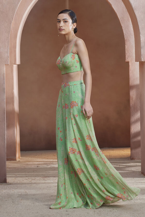 Juliette Crop Top Pant Set - Lime, Lime, image 7