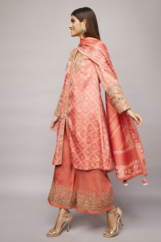 Ganavi Bandhani Kurta Set, Blush, image 4