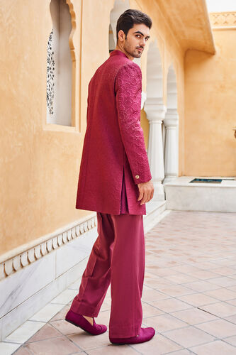Zehab Sherwani, Maroon, image 2