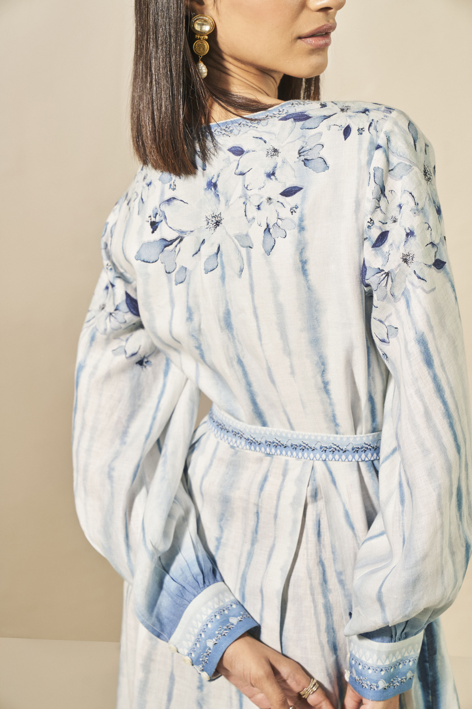 Kylo Hemp Wrap Dress - Blue, Blue, image 5