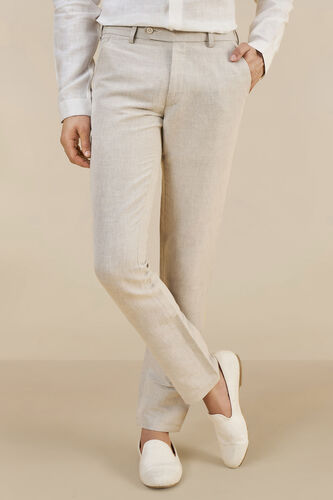 Linen Trousers, Natural, image 1