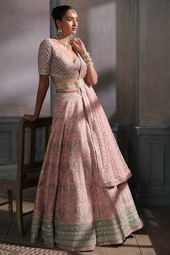 1 - Aeindri Lehenga Set – Blush, image 1