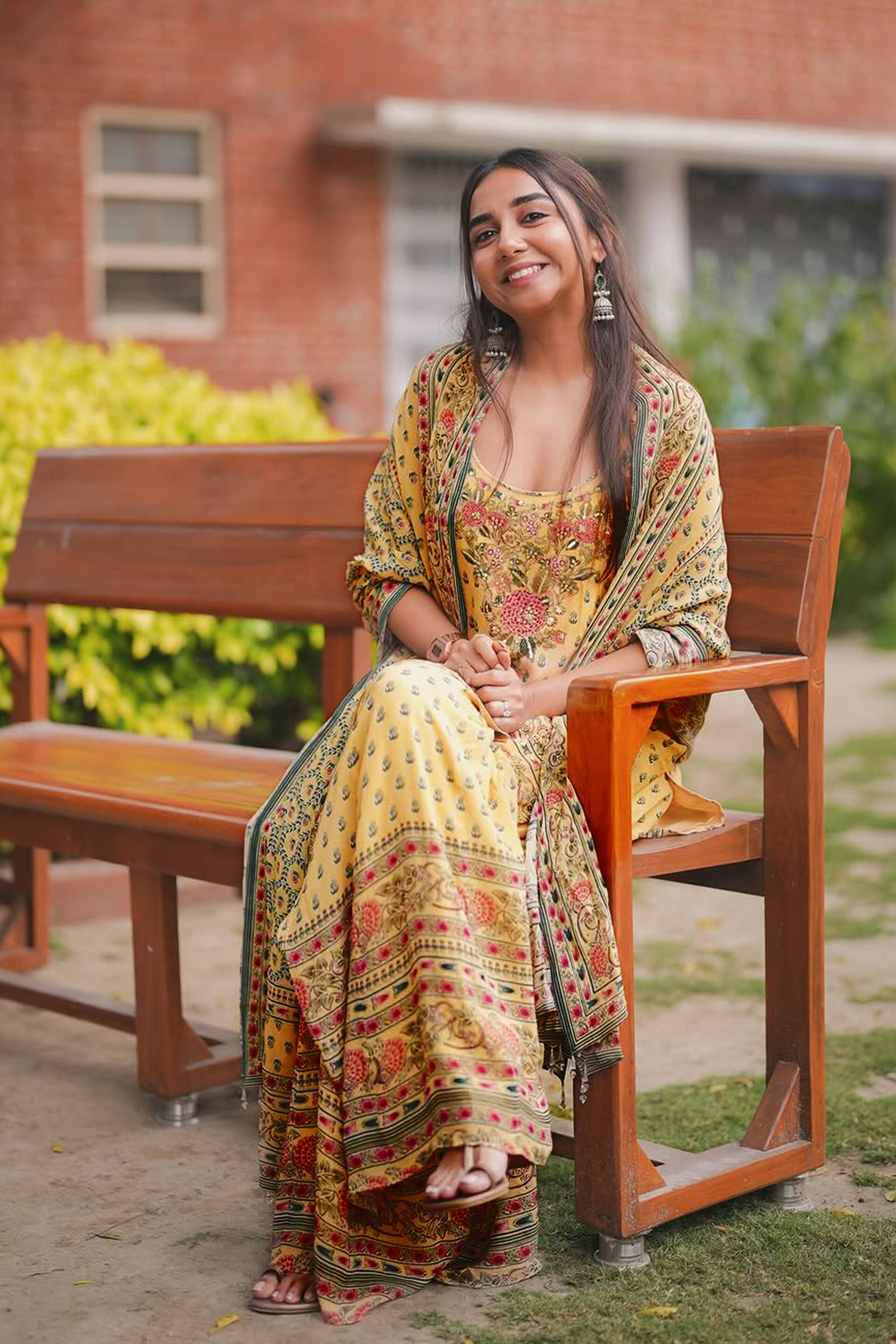 Arzoo Printed Sharara Set - Yellow