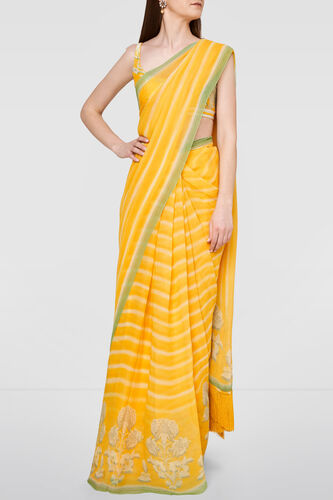 Meera Saree-Yellow, , image 2