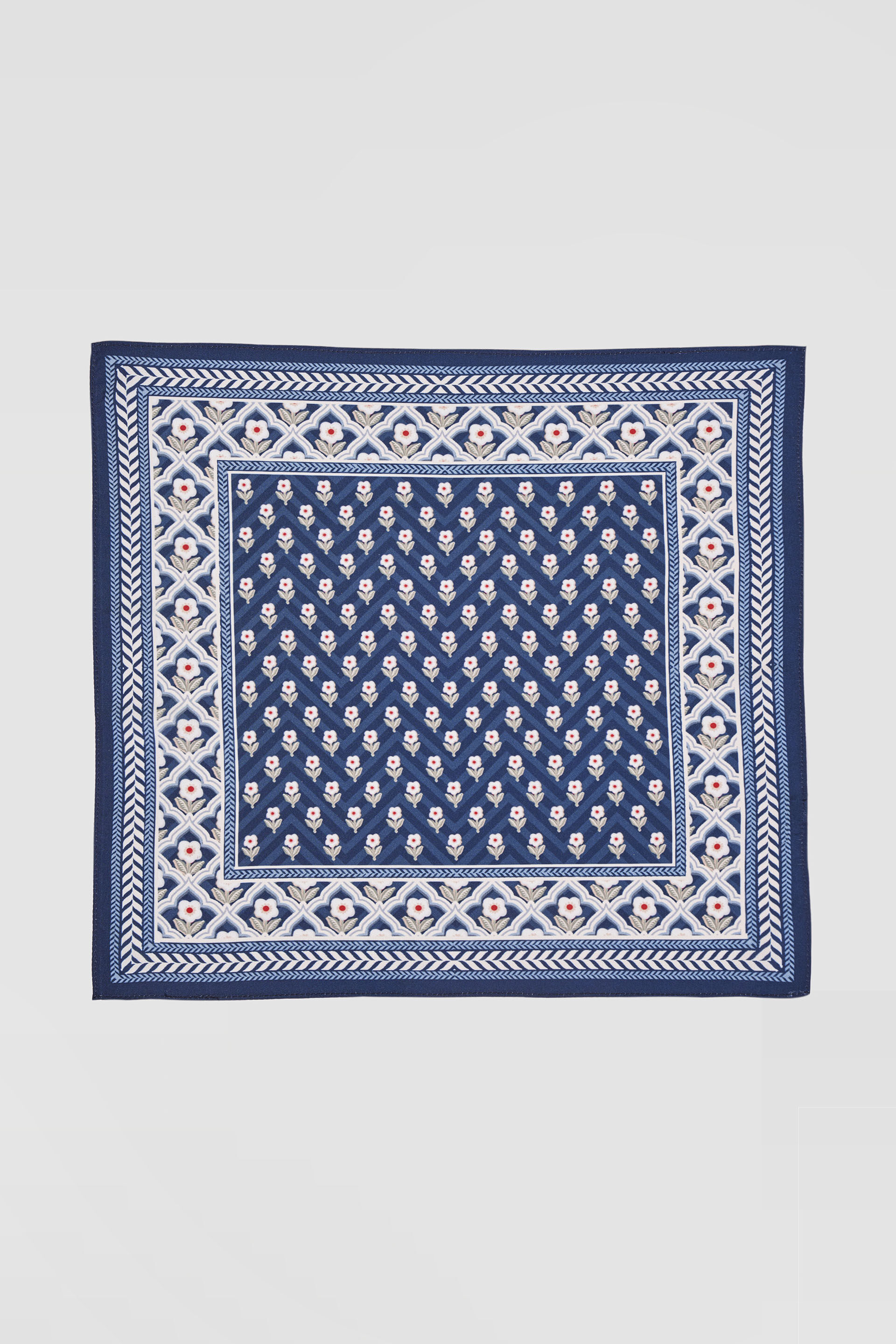 Ryaan Pocket Square - Navy
